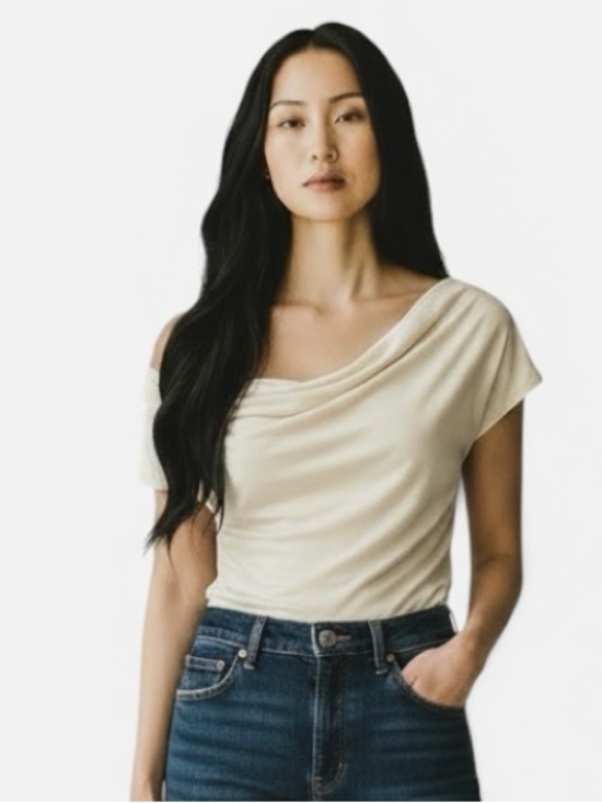 Reformation Tops - Reformation Cream Drape Sleeveless Top Dainty Chic Sz. XL